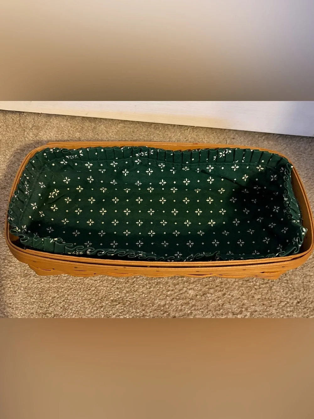 Longaberger Rectangle Basket & Liner